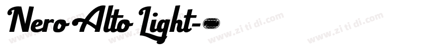 Nero Alto Light字体转换